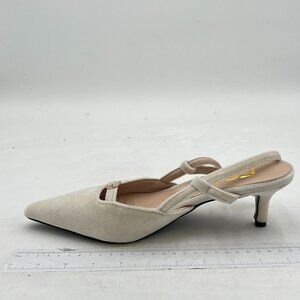FSJ Cream Heels for Women